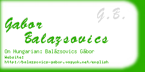 gabor balazsovics business card