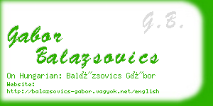 gabor balazsovics business card